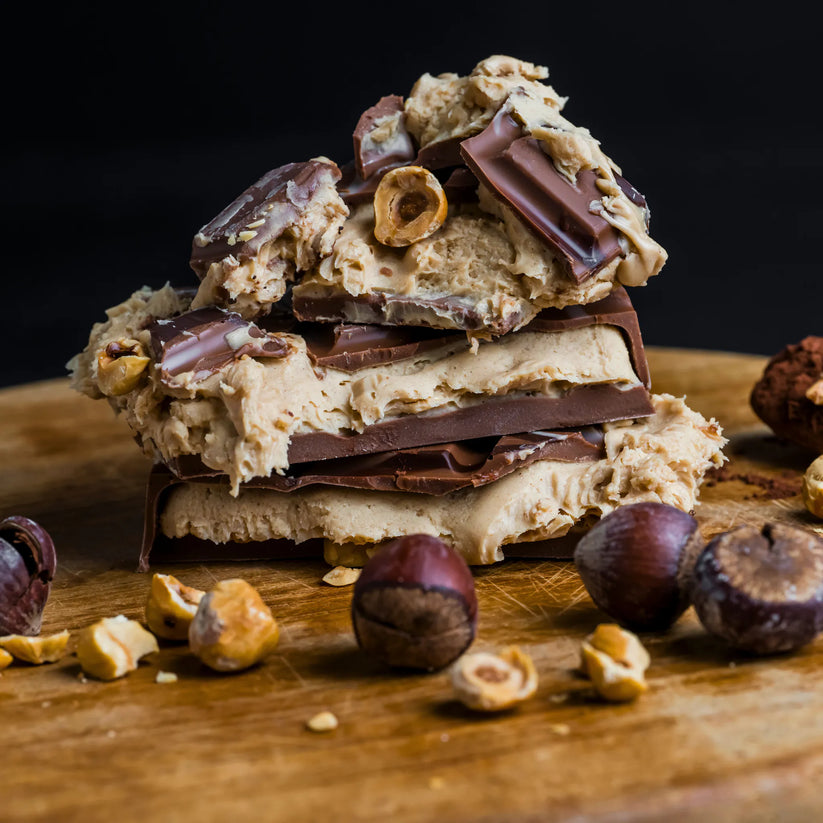 Roze Chocoladereep met Pistachevulling, Crunch en Pişmaniye